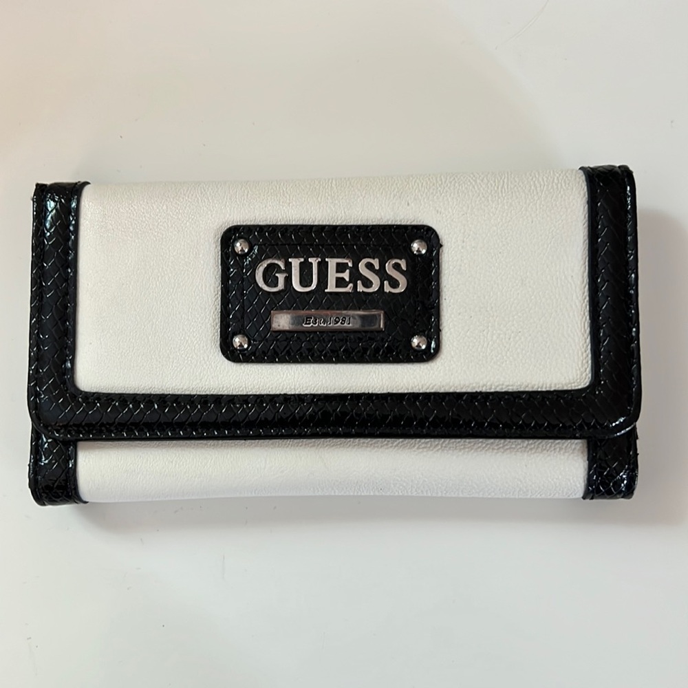 Black and white Guess wallet
